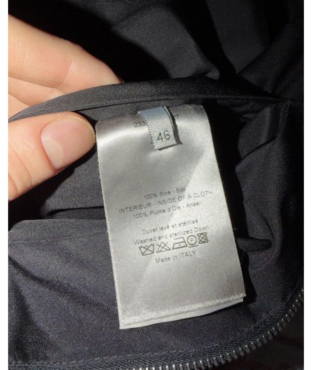 CHRISTIAN DIOR Черный шелковый пуховик, фото 5