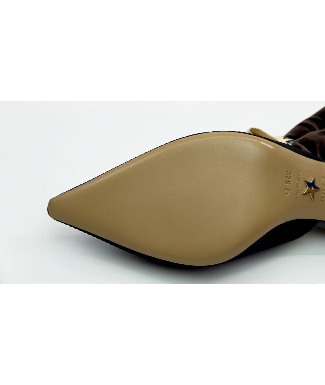 CHRISTIAN DIOR Черные текстильные туфли, фото 6