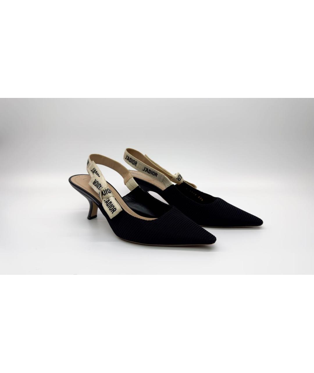 CHRISTIAN DIOR Черные текстильные туфли, фото 2