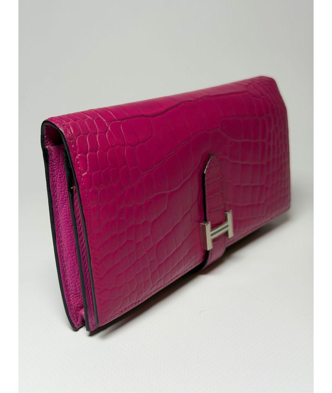 HERMES Фуксия кошелек из экзотической кожи, фото 2