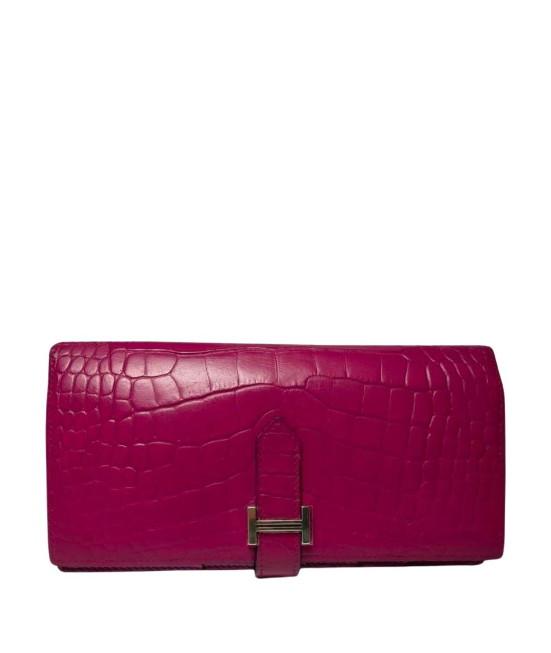 HERMES Фуксия кошелек из экзотической кожи, фото 1
