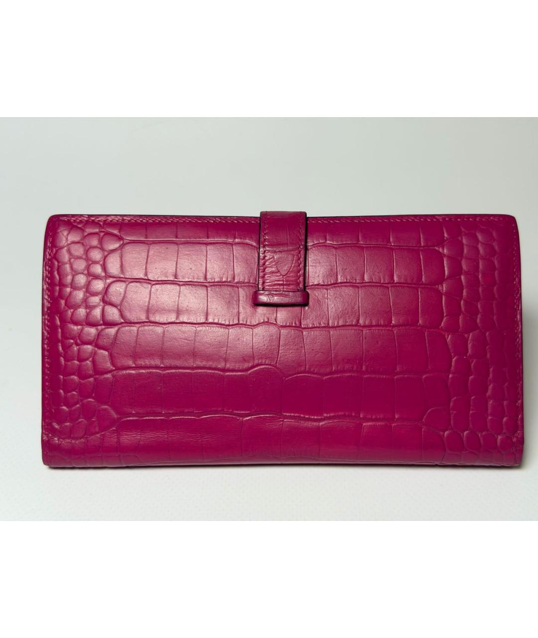 HERMES Фуксия кошелек из экзотической кожи, фото 3