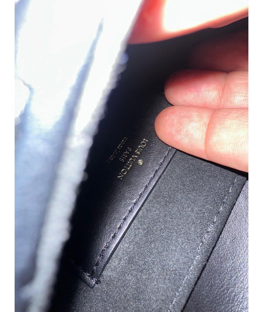 LOUIS VUITTON Черная кожаная сумка через плечо, фото 6