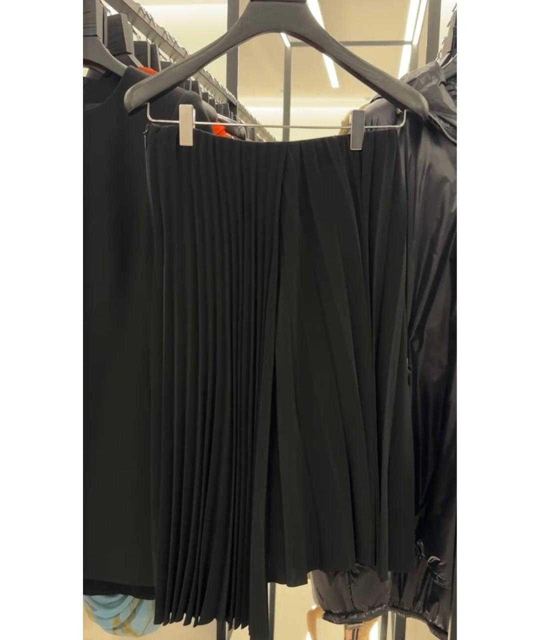 SAINT LAURENT Черная полиэстеровая юбка миди, фото 6