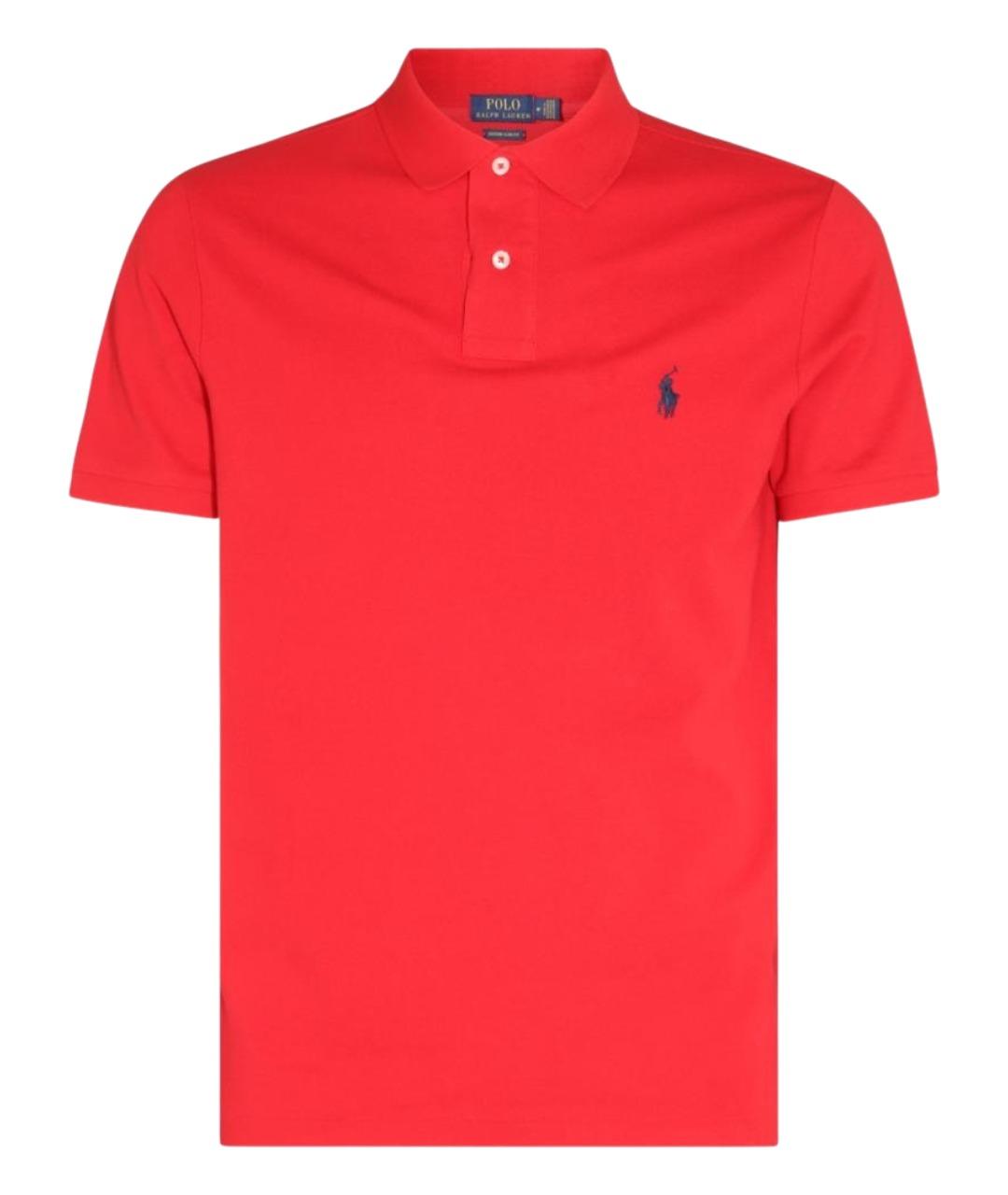 POLO RALPH LAUREN Красное хлопковое поло с коротким рукавом, фото 1