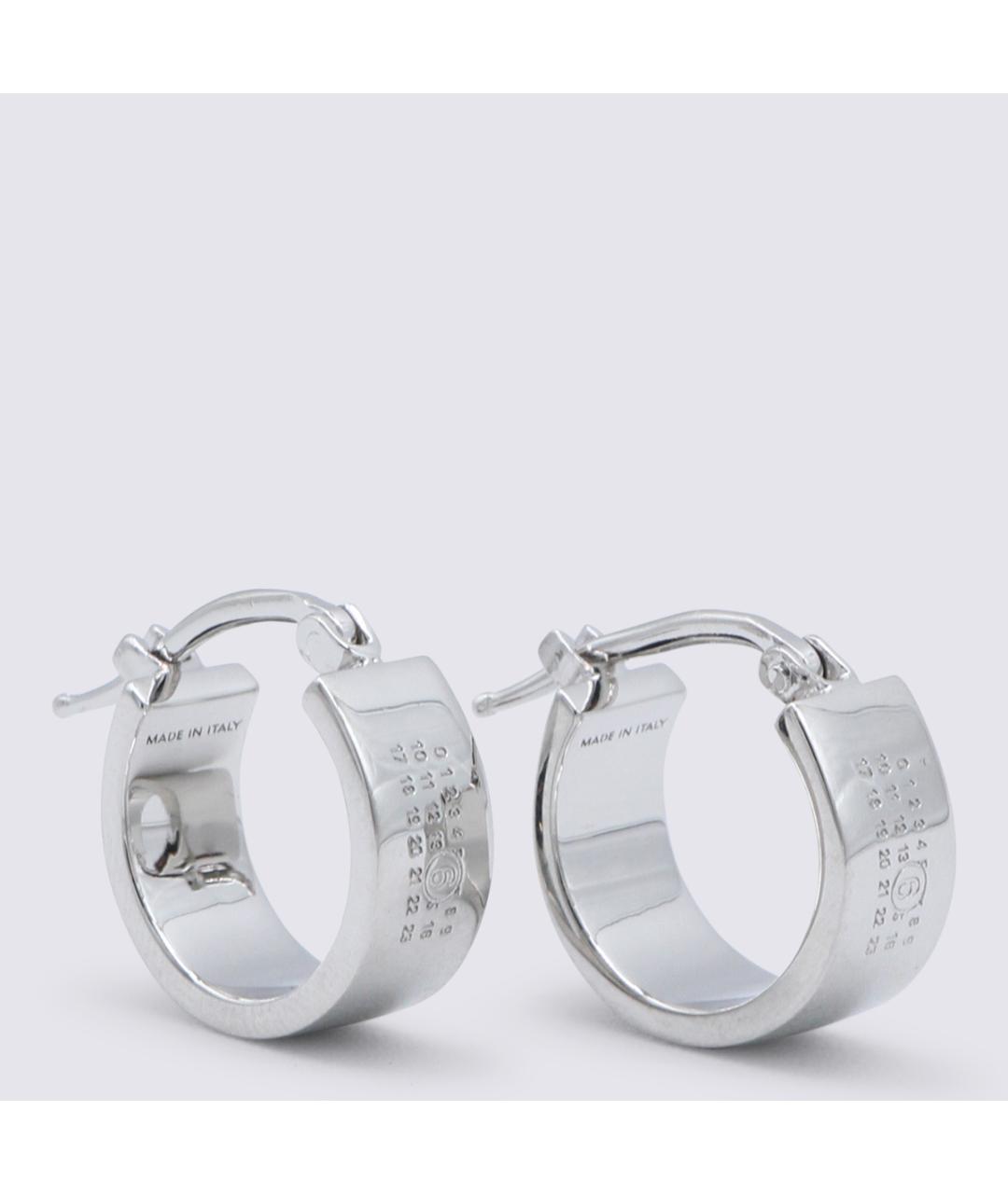 MM6 MAISON MARGIELA Серебряные металлические серьги, фото 4