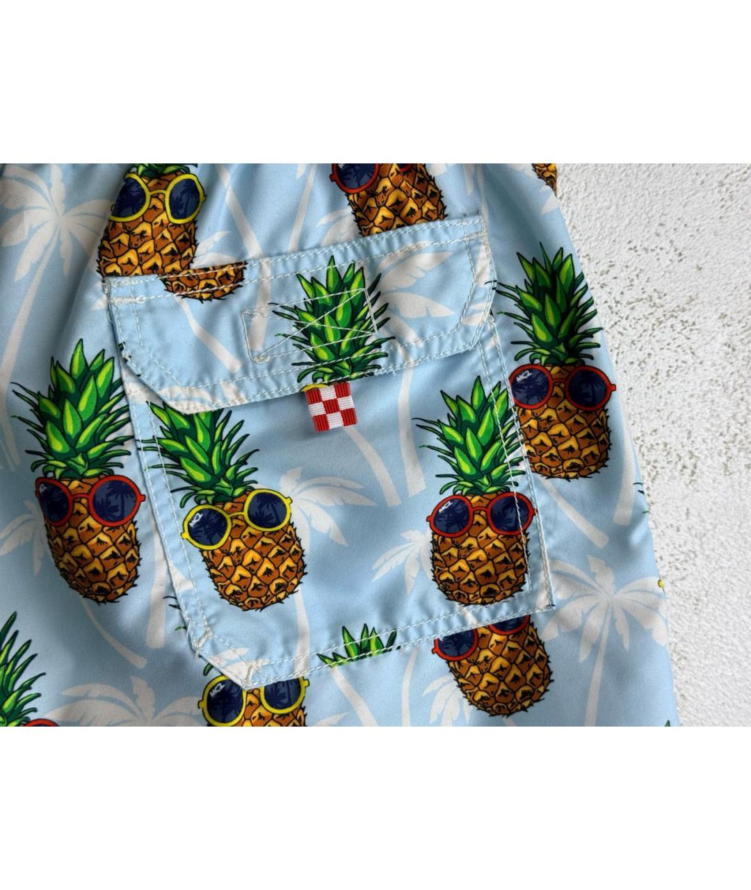 MC2 SAINT BARTH Голубые полиамидовые шорты, фото 6