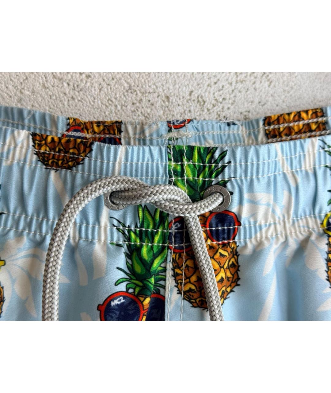 MC2 SAINT BARTH Голубые полиамидовые шорты, фото 3