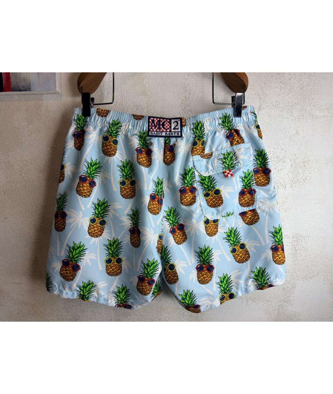 MC2 SAINT BARTH Голубые полиамидовые шорты, фото 5