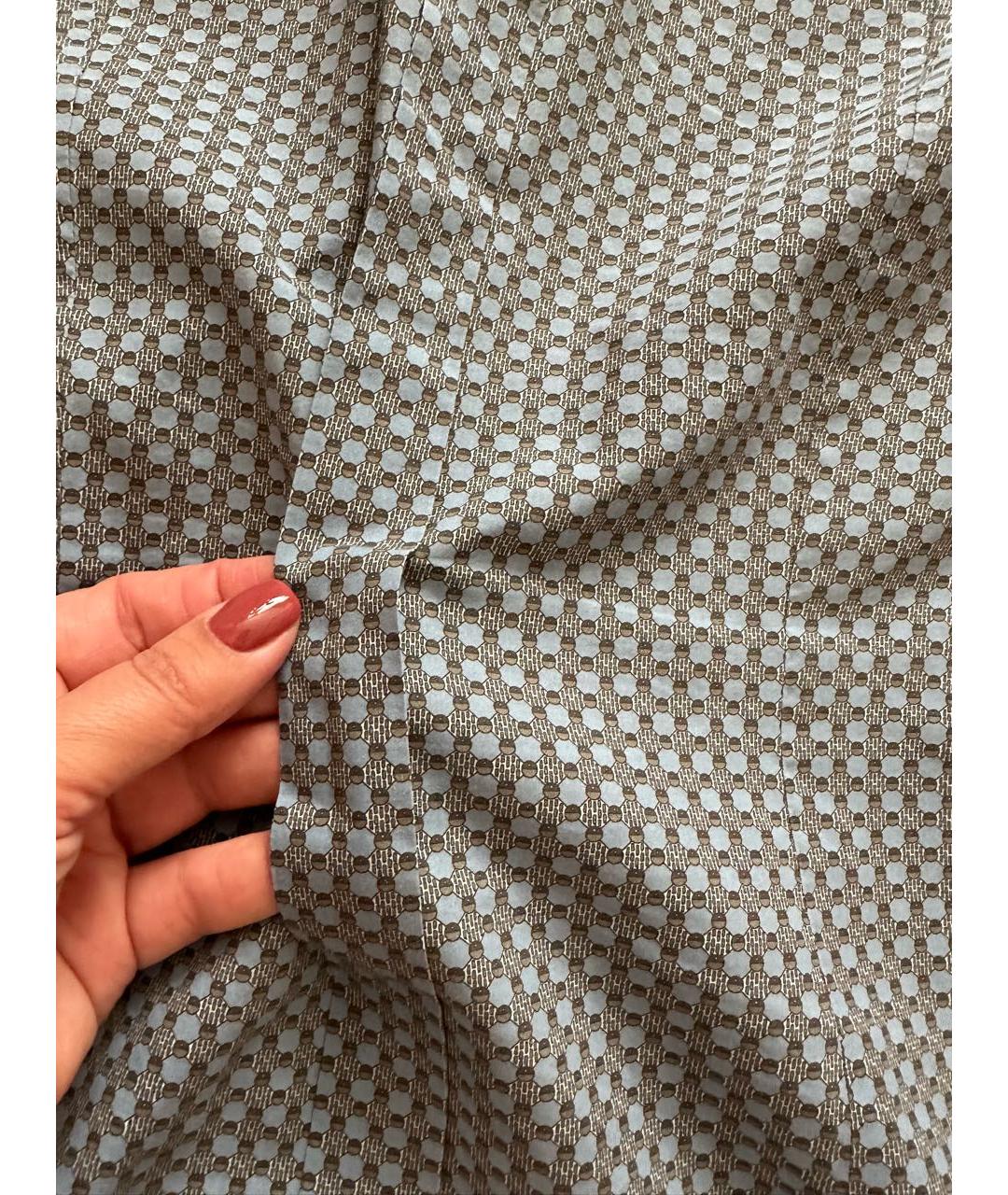 DOLCE&GABBANA Синяя хлопковая классическая рубашка, фото 3