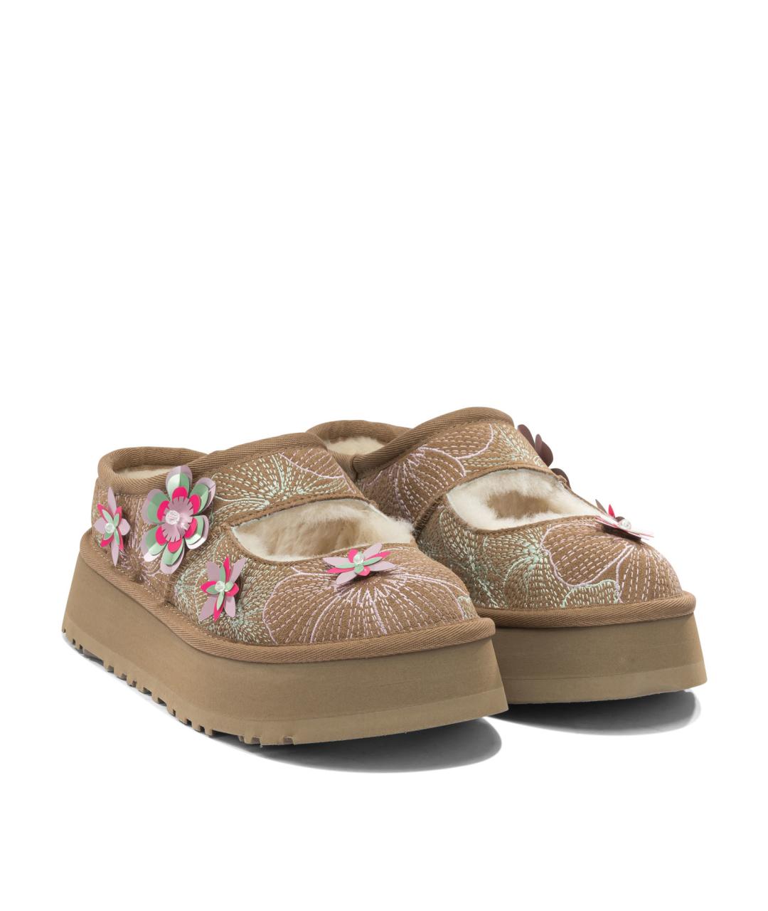 UGG AUSTRALIA Бежевые замшевые мюли, фото 2