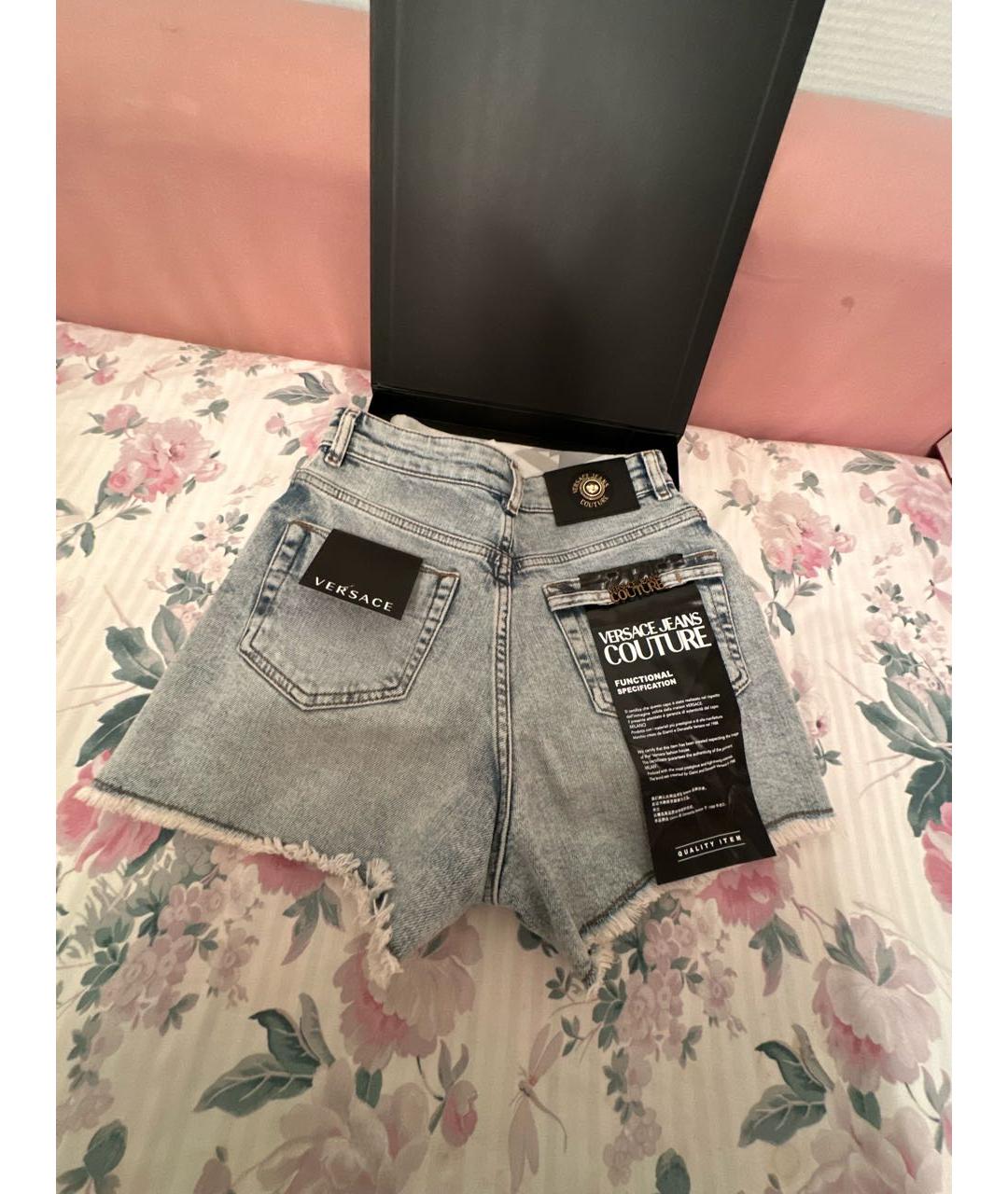 VERSACE JEANS COUTURE Голубые деним шорты, фото 6