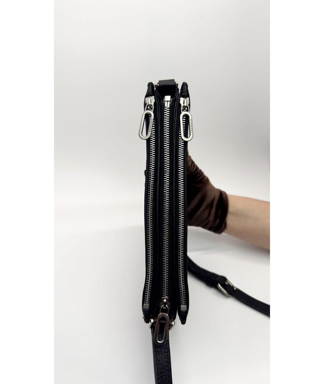 BURBERRY Черная кожаная сумка на плечо, фото 4