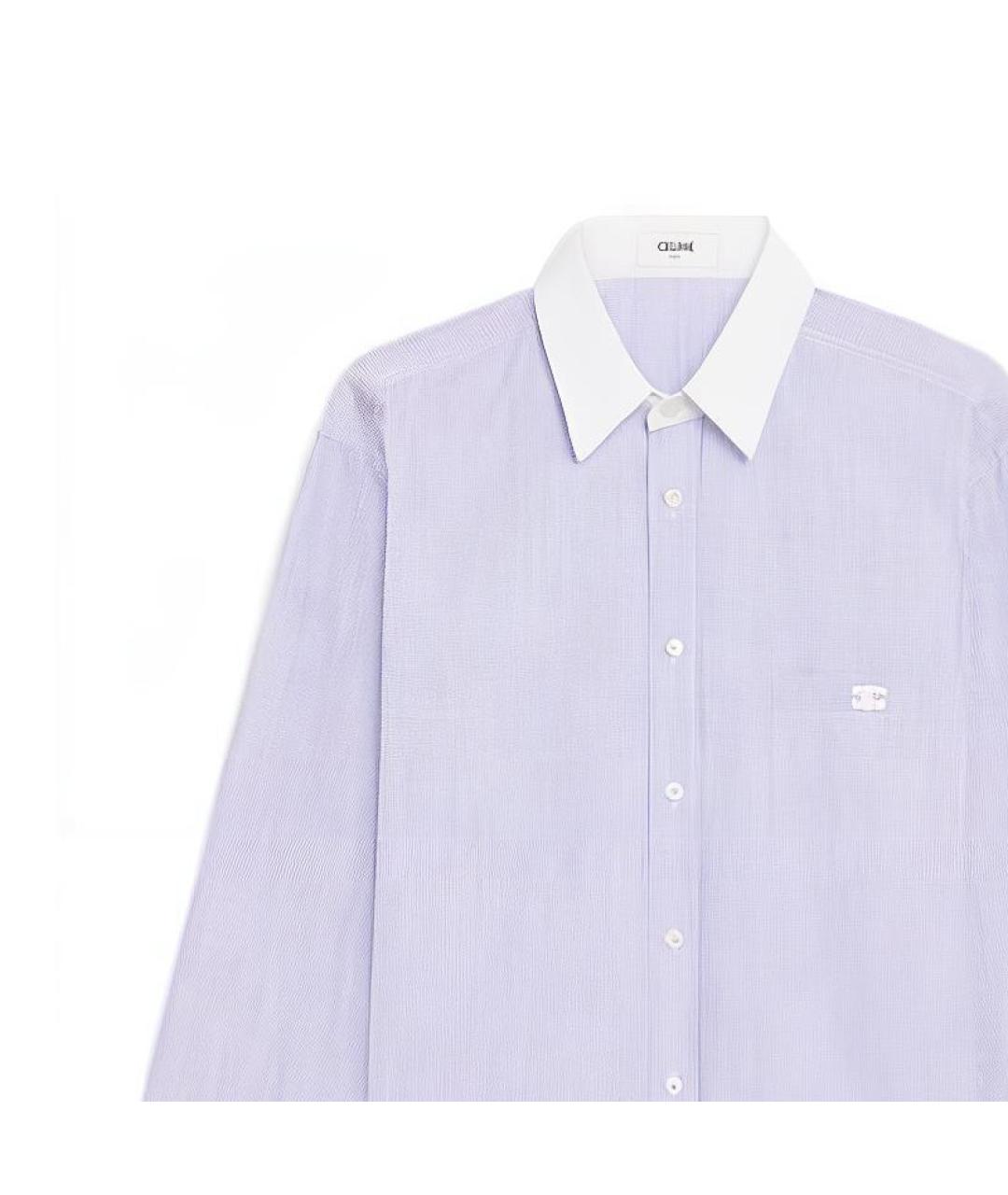 CELINE Голубая хлопковая рубашка, фото 5