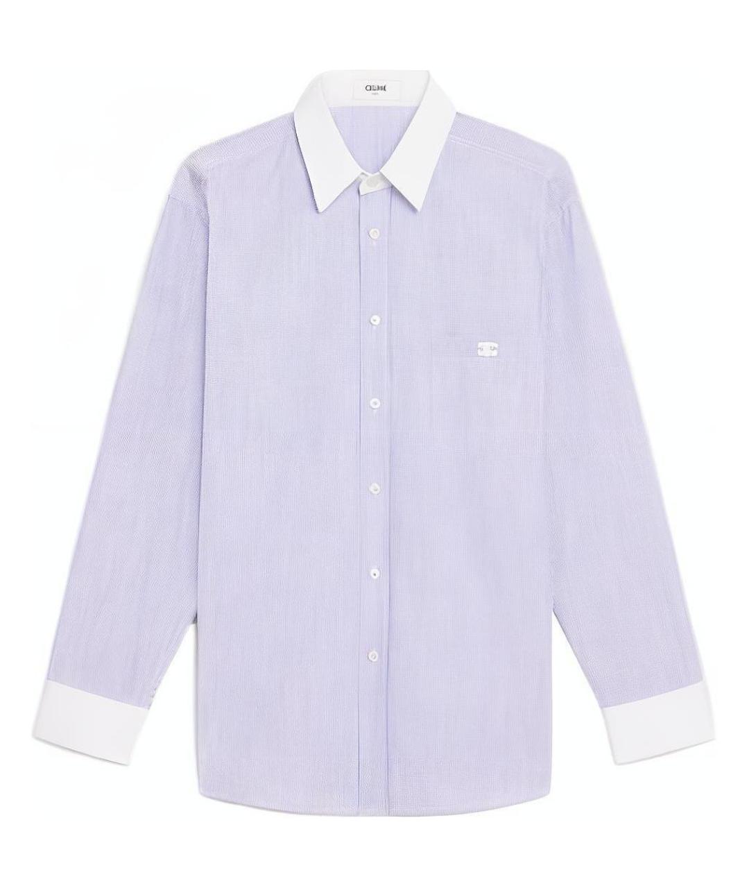 CELINE Голубая хлопковая рубашка, фото 1