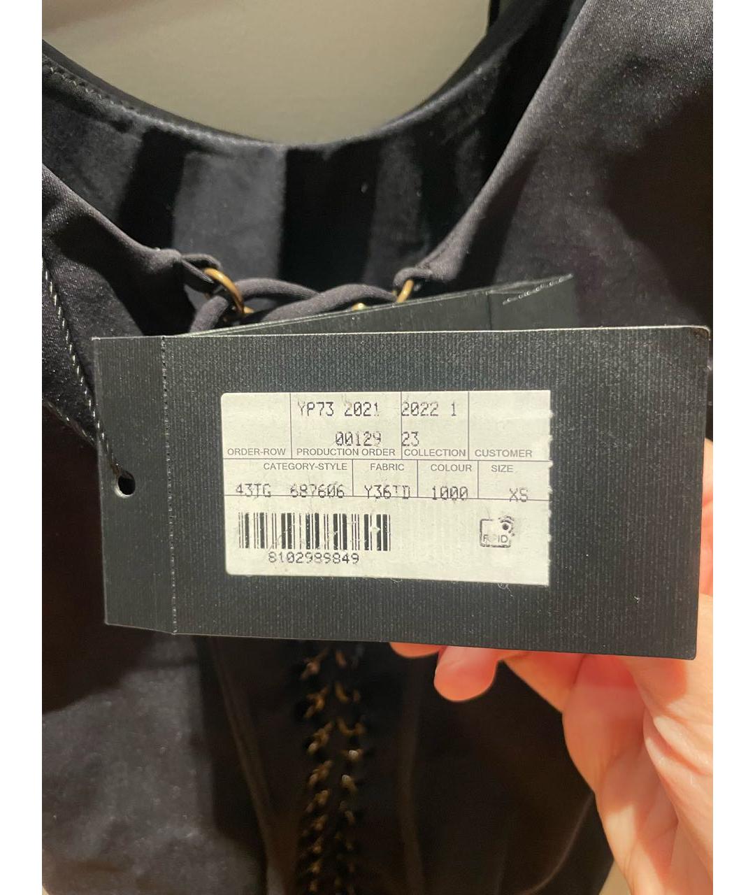 SAINT LAURENT Черный хлопко-эластановый купальник, фото 6