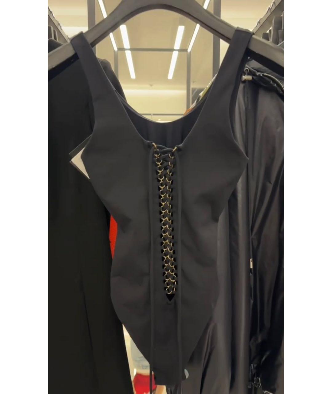 SAINT LAURENT Черный хлопко-эластановый купальник, фото 2