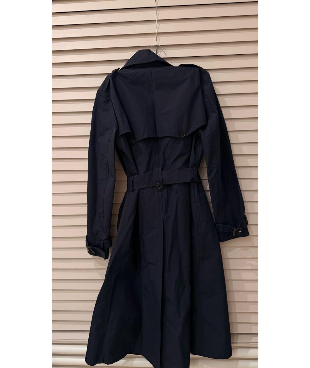 PRADA Темно-синий полиэстеровый тренч/плащ, фото 2