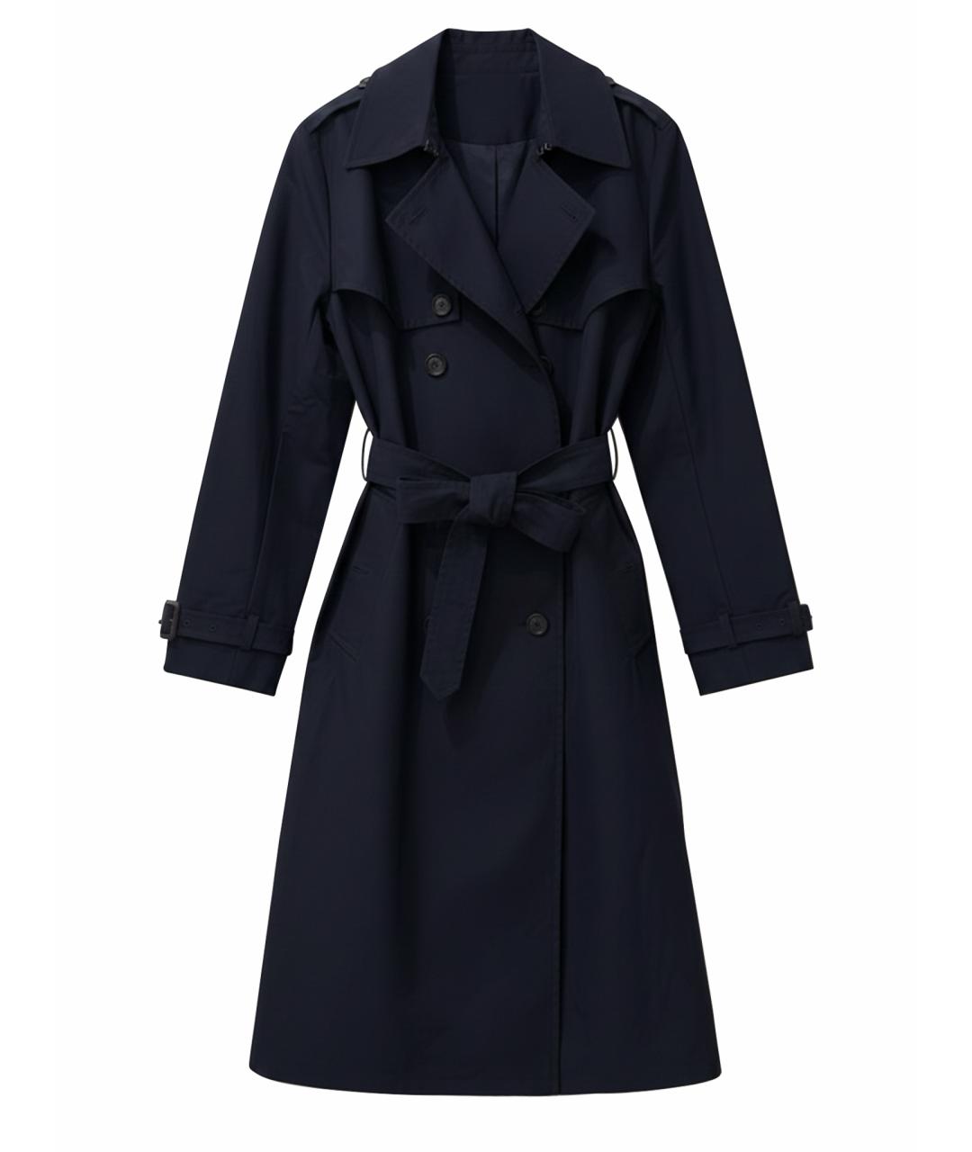 PRADA Темно-синий полиэстеровый тренч/плащ, фото 1