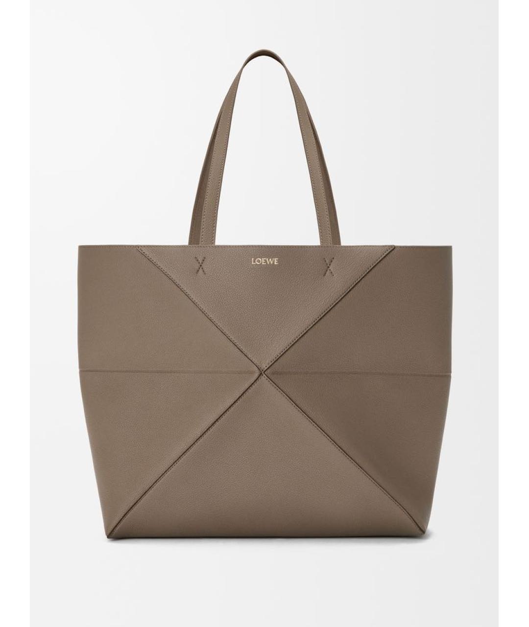 LOEWE Коричневая кожаная сумка через плечо, фото 6