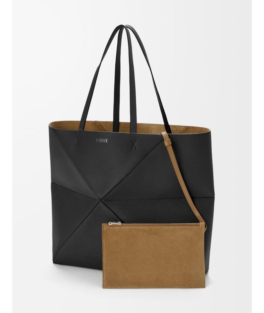 LOEWE Черная кожаная сумка через плечо, фото 4