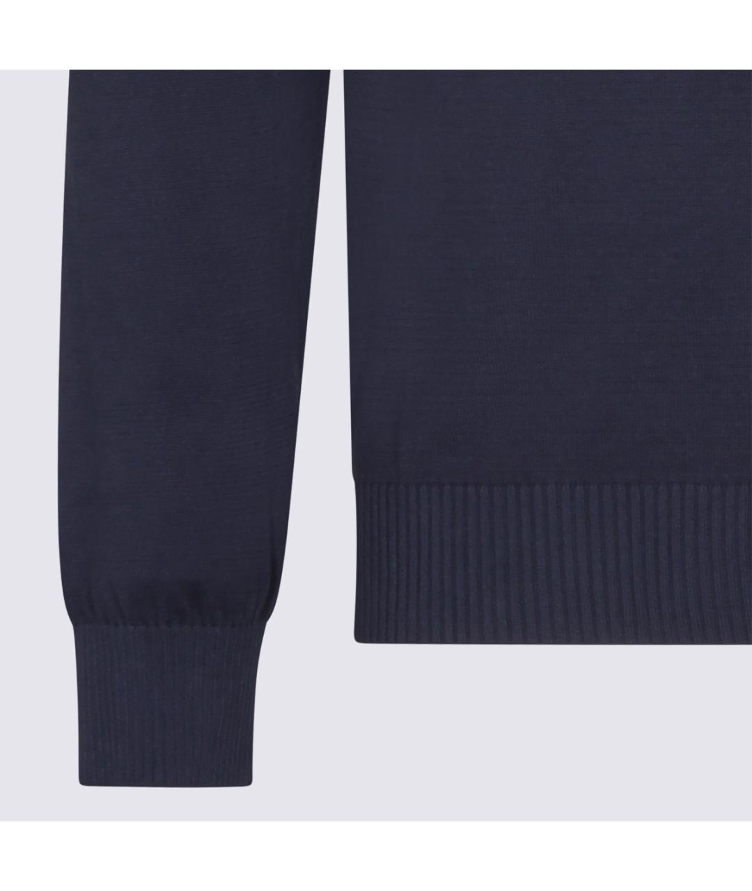 MALO Синий хлопковый джемпер / свитер, фото 3