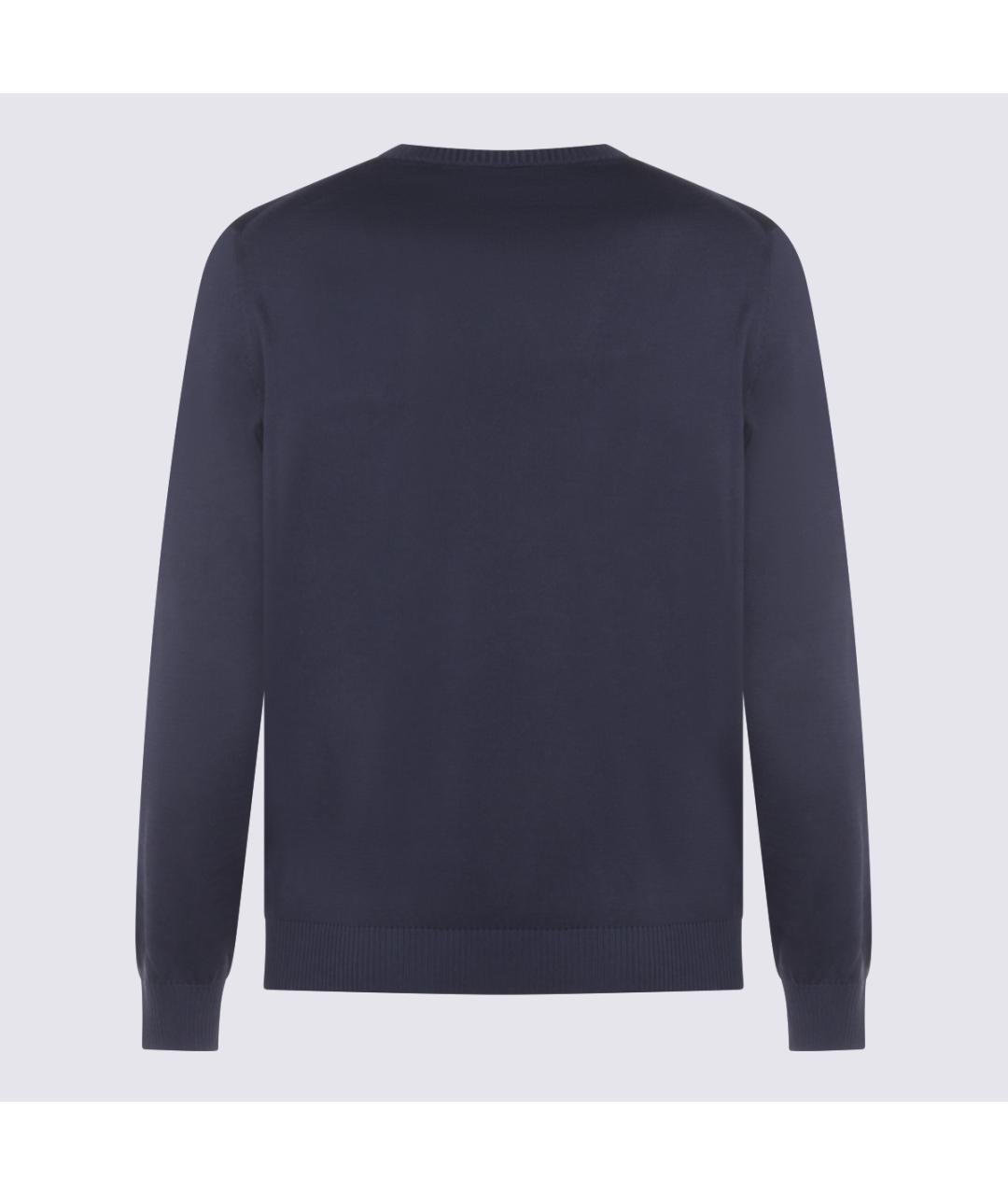 MALO Синий хлопковый джемпер / свитер, фото 2