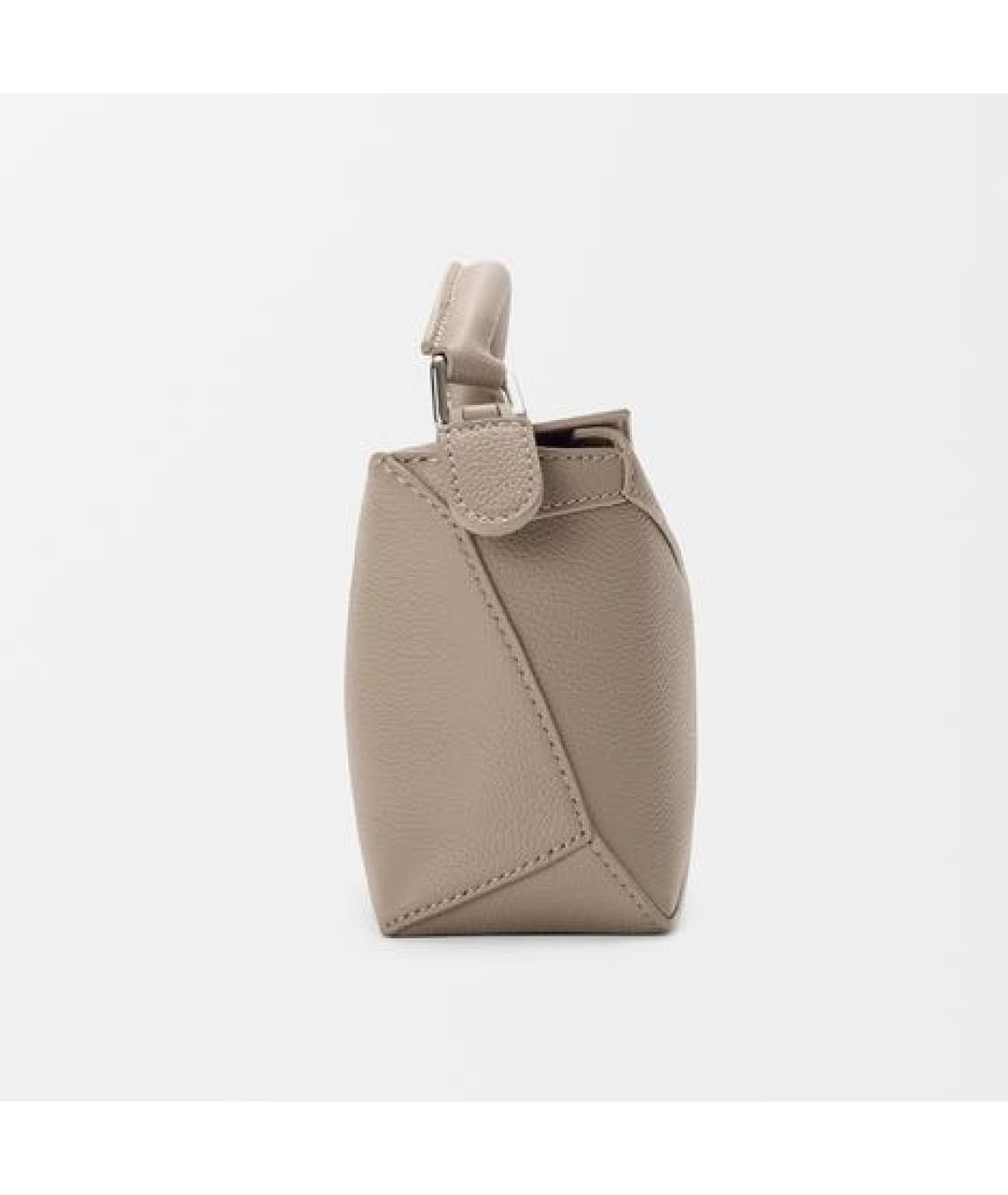 LOEWE Бежевая кожаная сумка через плечо, фото 5