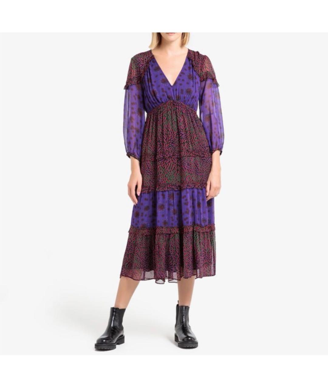 BA&SH Фиолетовое вискозное платье, фото 7