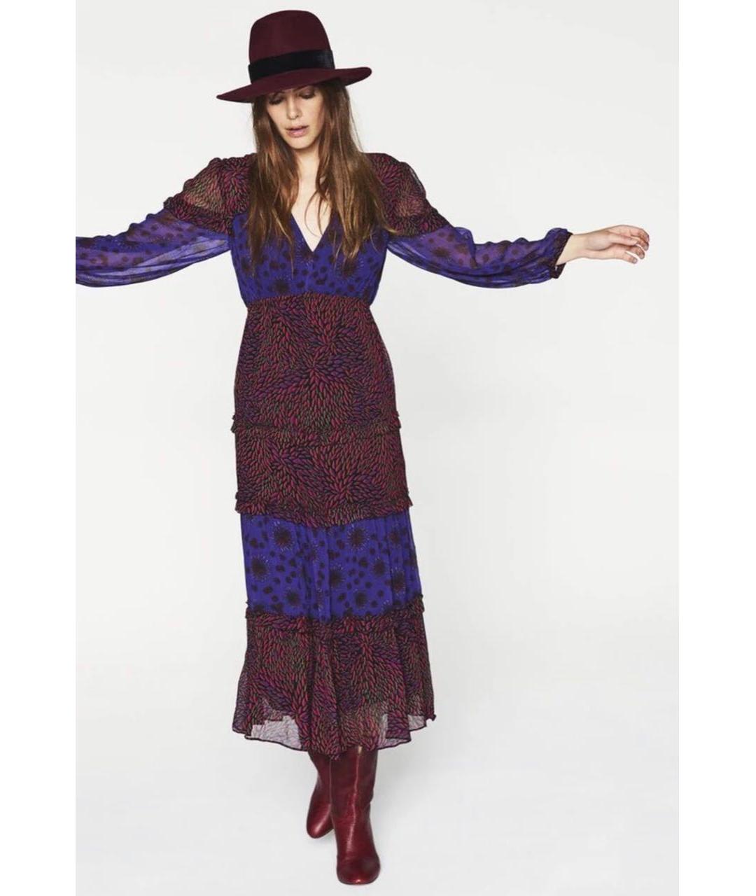 BA&SH Фиолетовое вискозное платье, фото 5