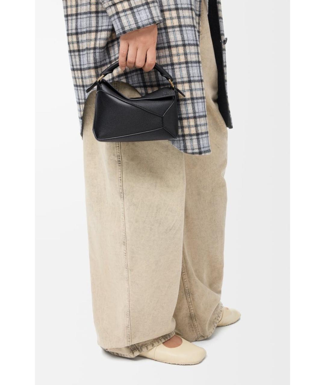 LOEWE Черная кожаная сумка через плечо, фото 3