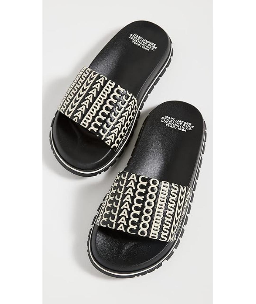 MARC JACOBS Черные шлепанцы, фото 5