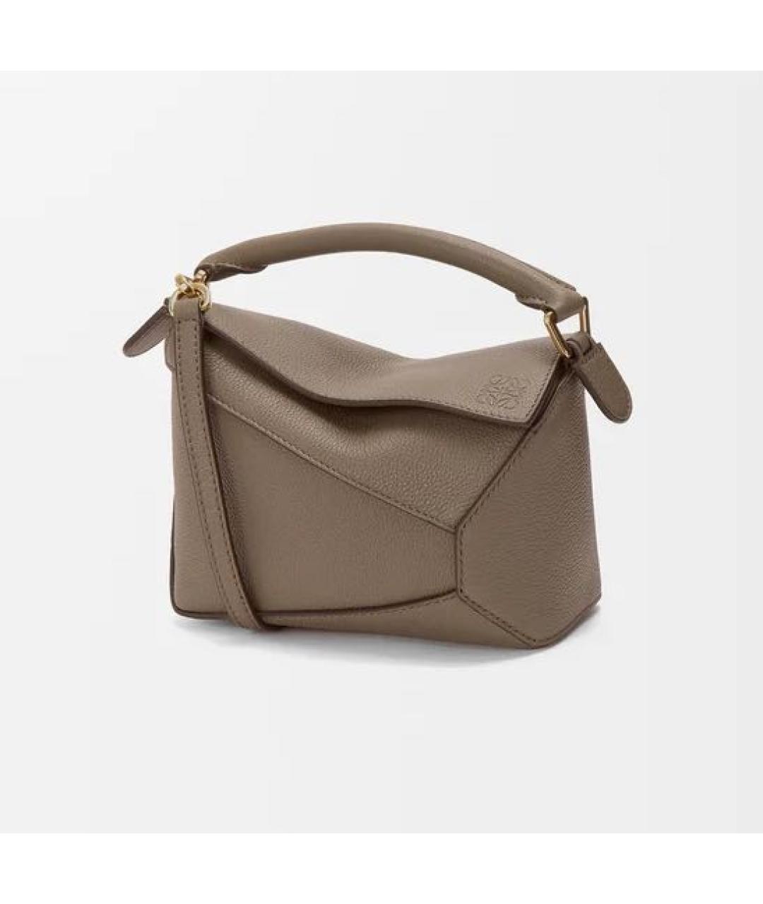 LOEWE Коричневая кожаная сумка через плечо, фото 6