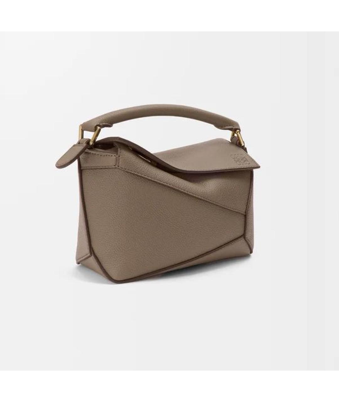 LOEWE Коричневая кожаная сумка через плечо, фото 4