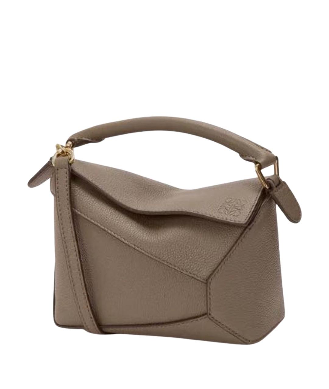 LOEWE Коричневая кожаная сумка через плечо, фото 1