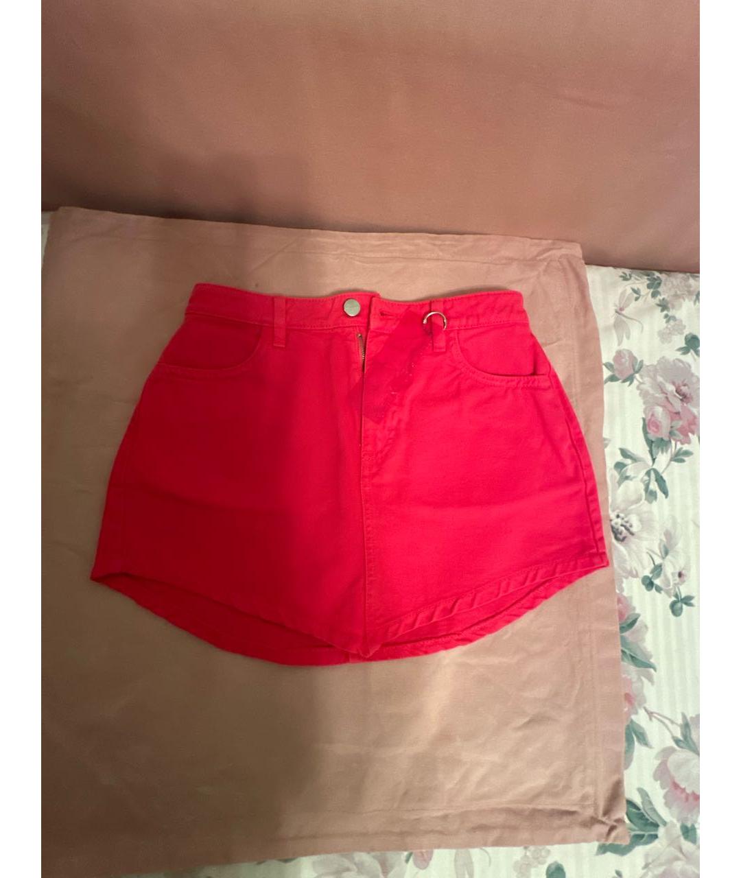 ICON DENIM Фуксия деним юбка мини, фото 5