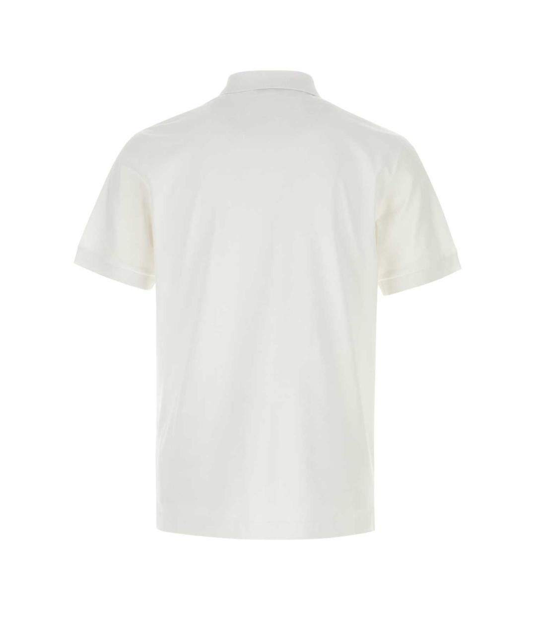 PRADA Белое хлопковое поло с коротким рукавом, фото 2