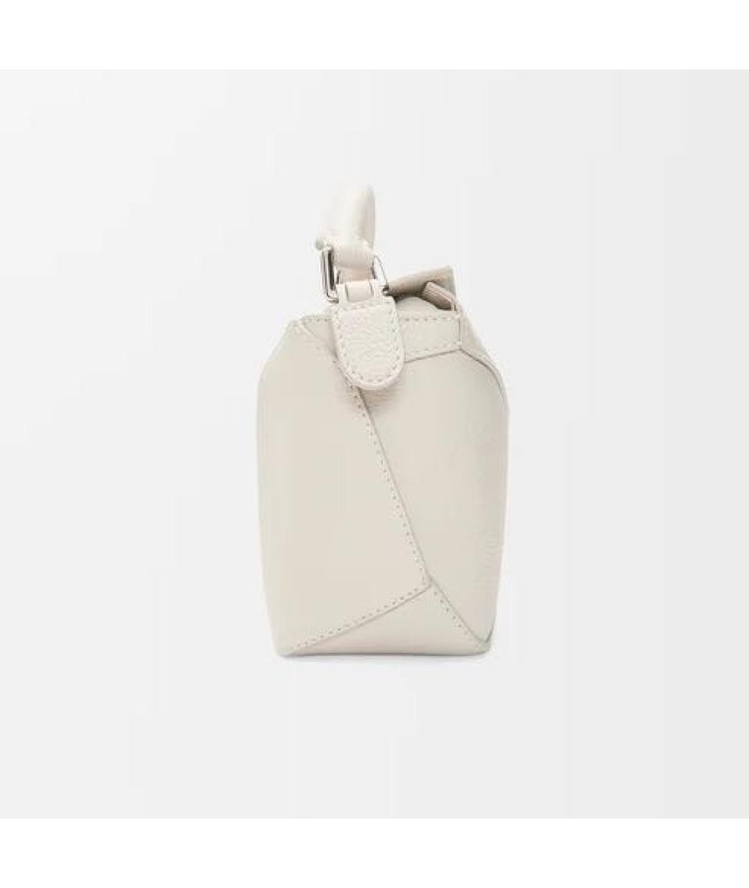 LOEWE Белая кожаная сумка через плечо, фото 5