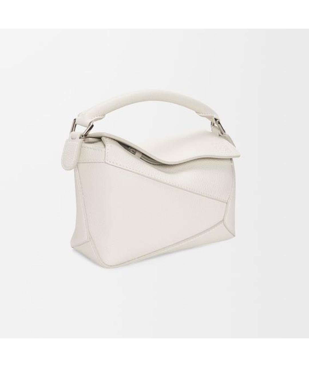 LOEWE Белая кожаная сумка через плечо, фото 4