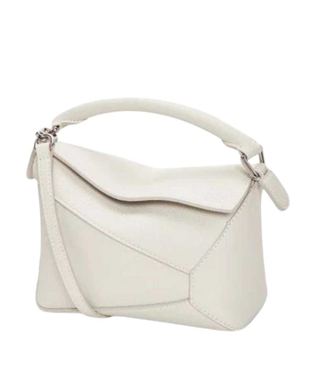 LOEWE Белая кожаная сумка через плечо, фото 1