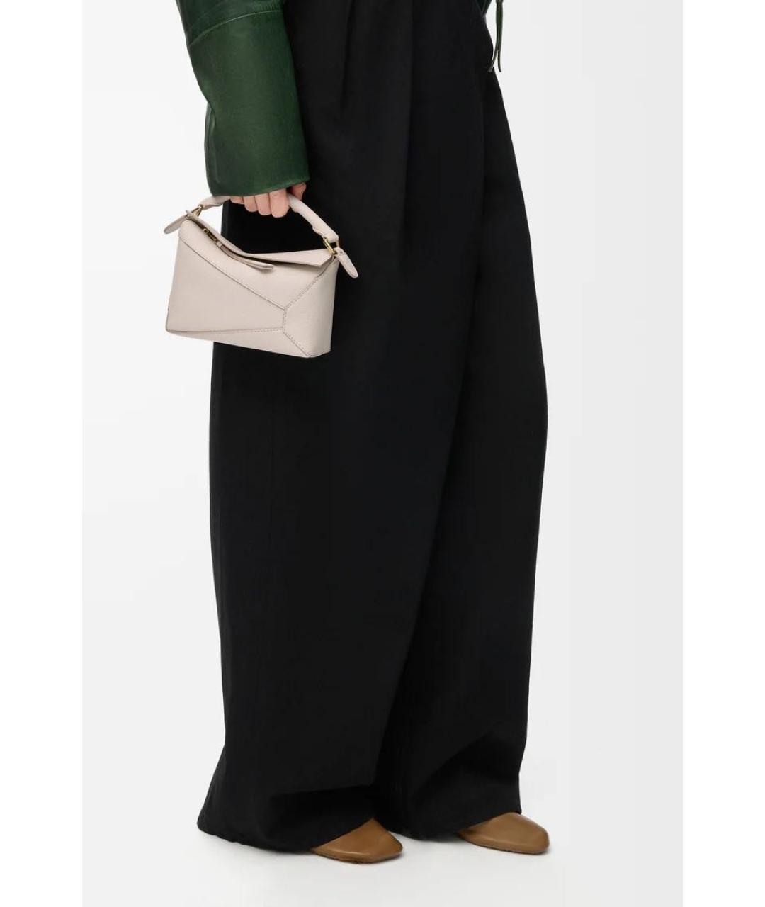 LOEWE Белая кожаная сумка через плечо, фото 3