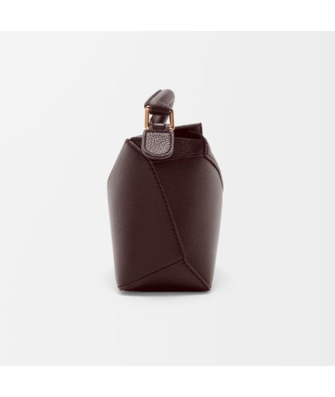 LOEWE Бордовая кожаная сумка через плечо, фото 3