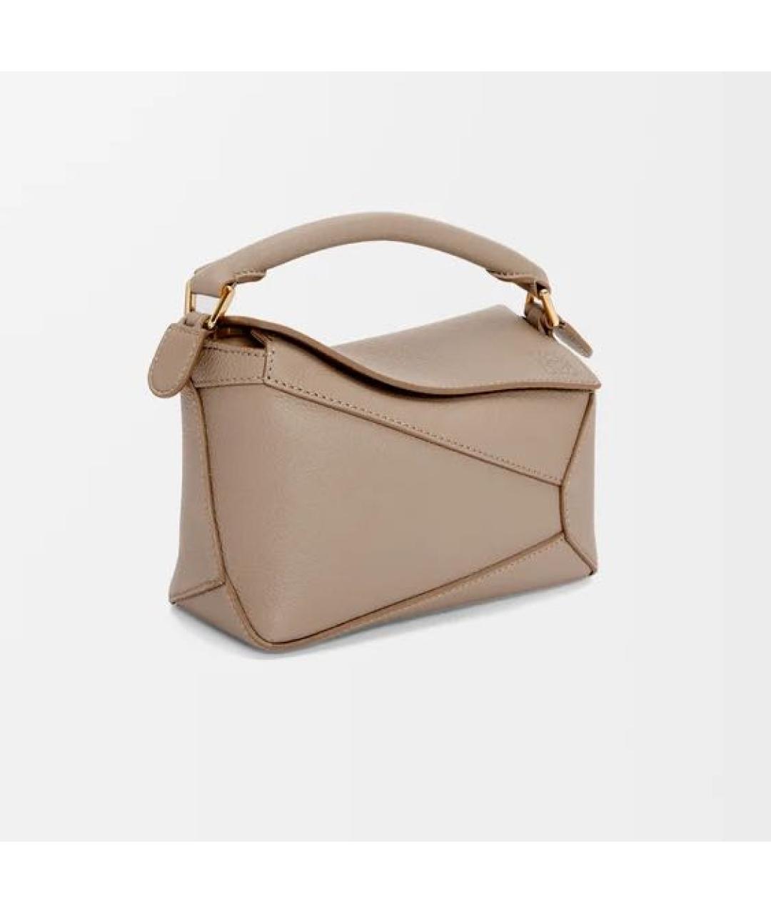 LOEWE Коричневая кожаная сумка через плечо, фото 4