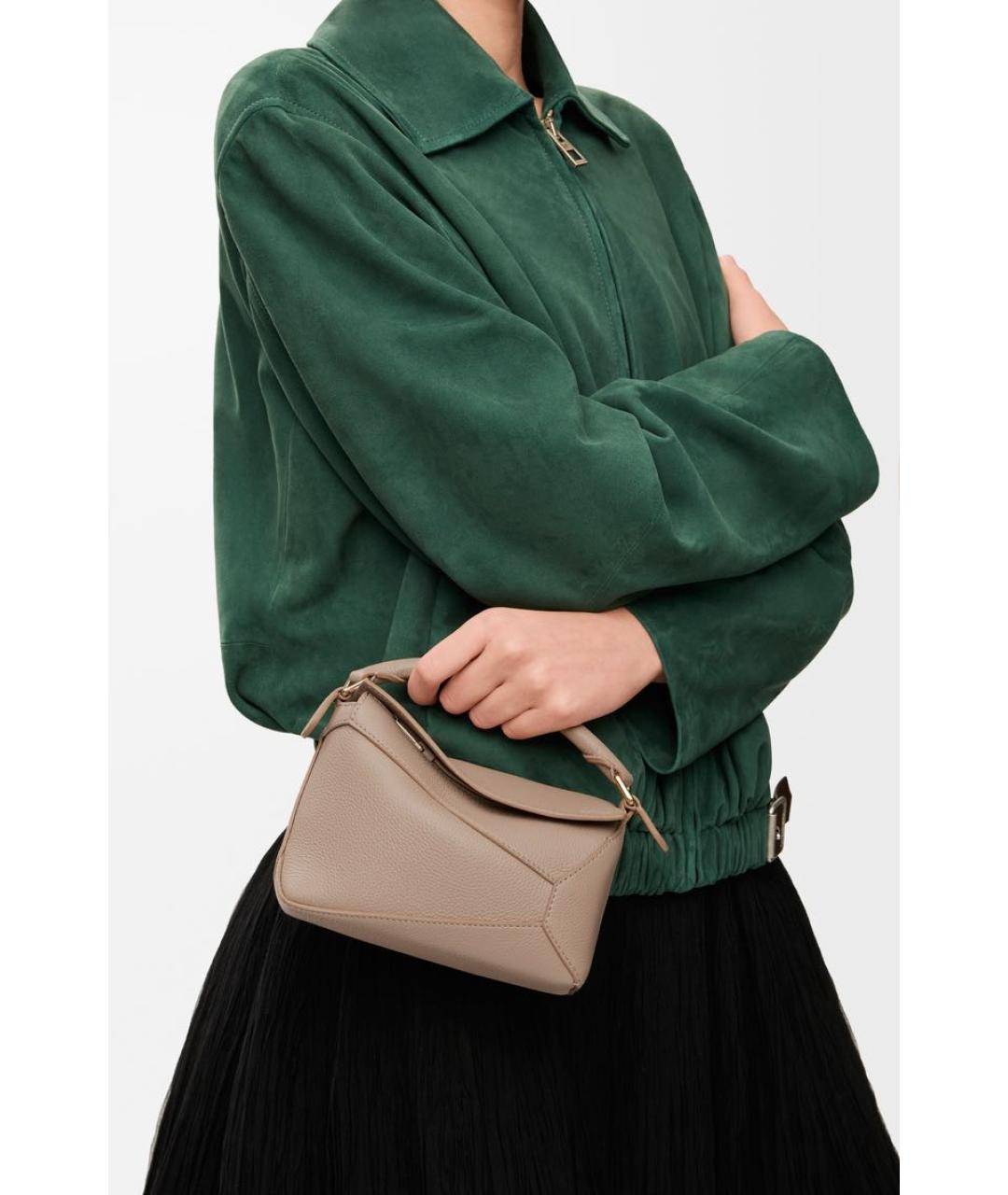 LOEWE Коричневая кожаная сумка через плечо, фото 3