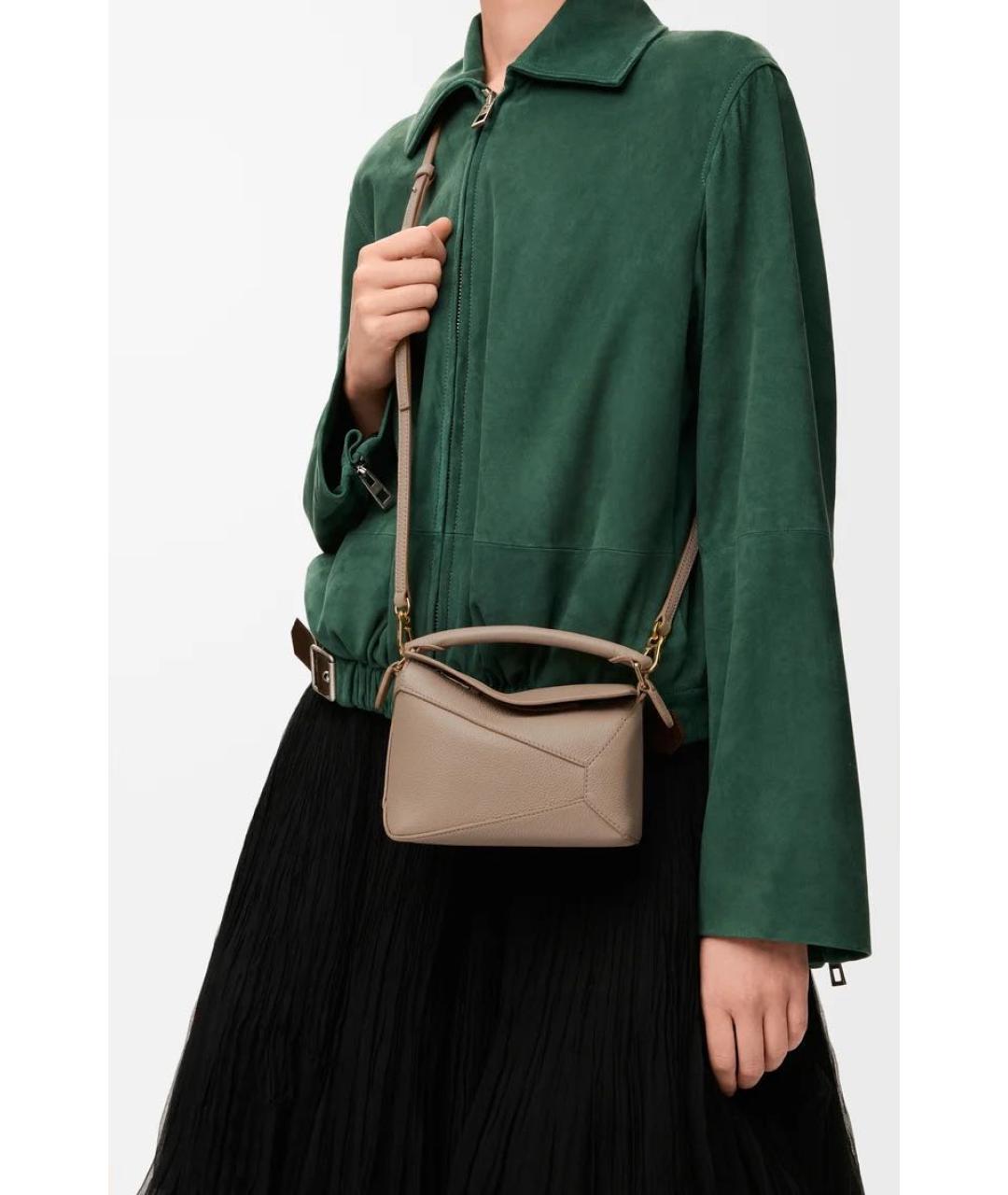 LOEWE Коричневая кожаная сумка через плечо, фото 2