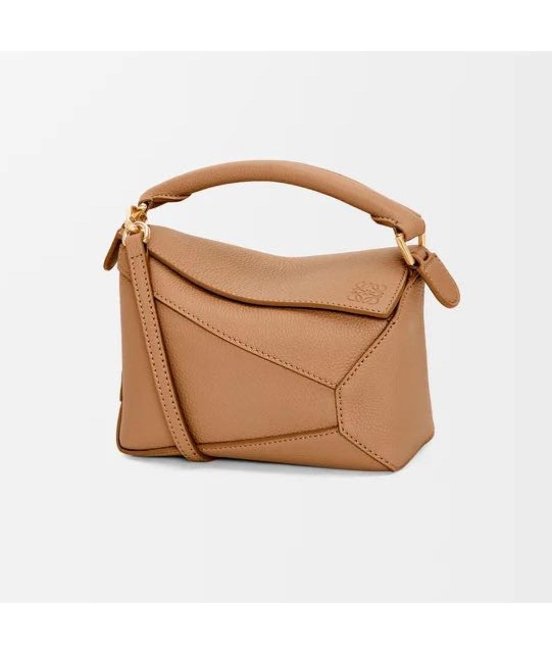 LOEWE Коричневая кожаная сумка через плечо, фото 6