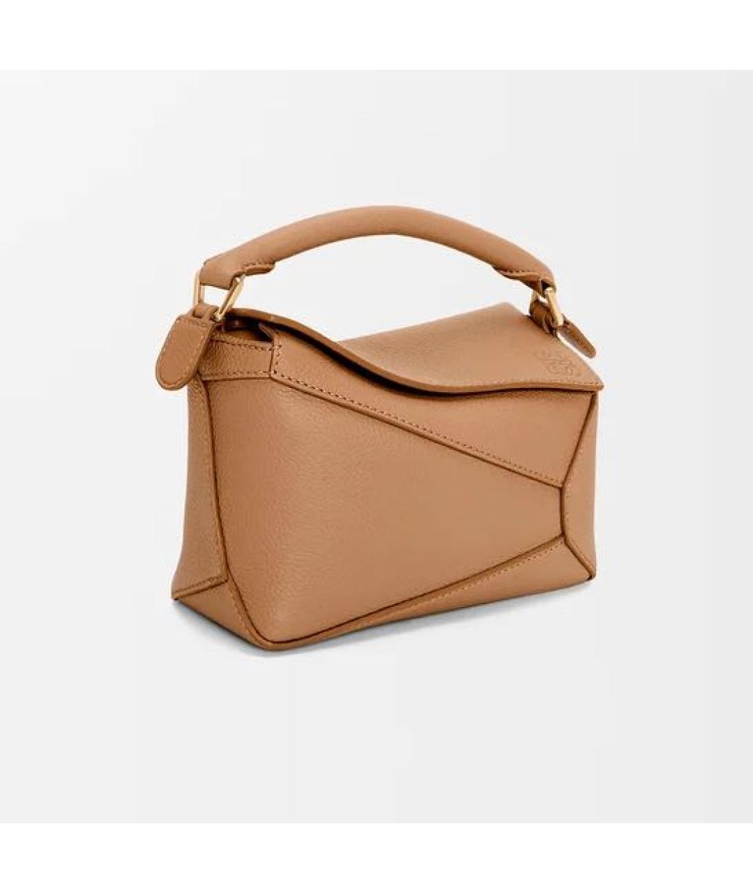 LOEWE Коричневая кожаная сумка через плечо, фото 4