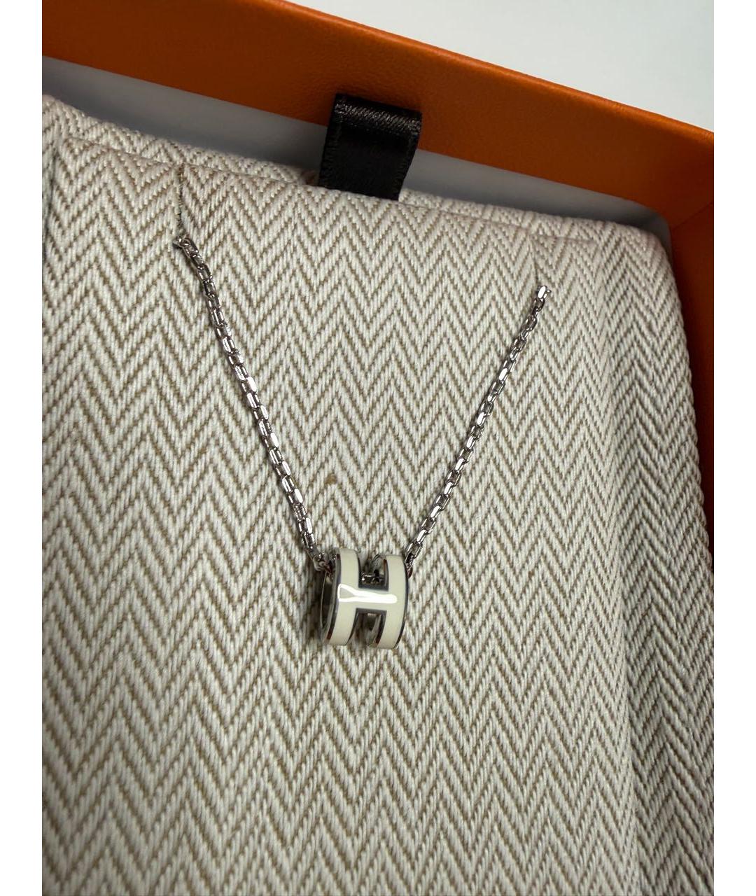 HERMES Белое колье, фото 2