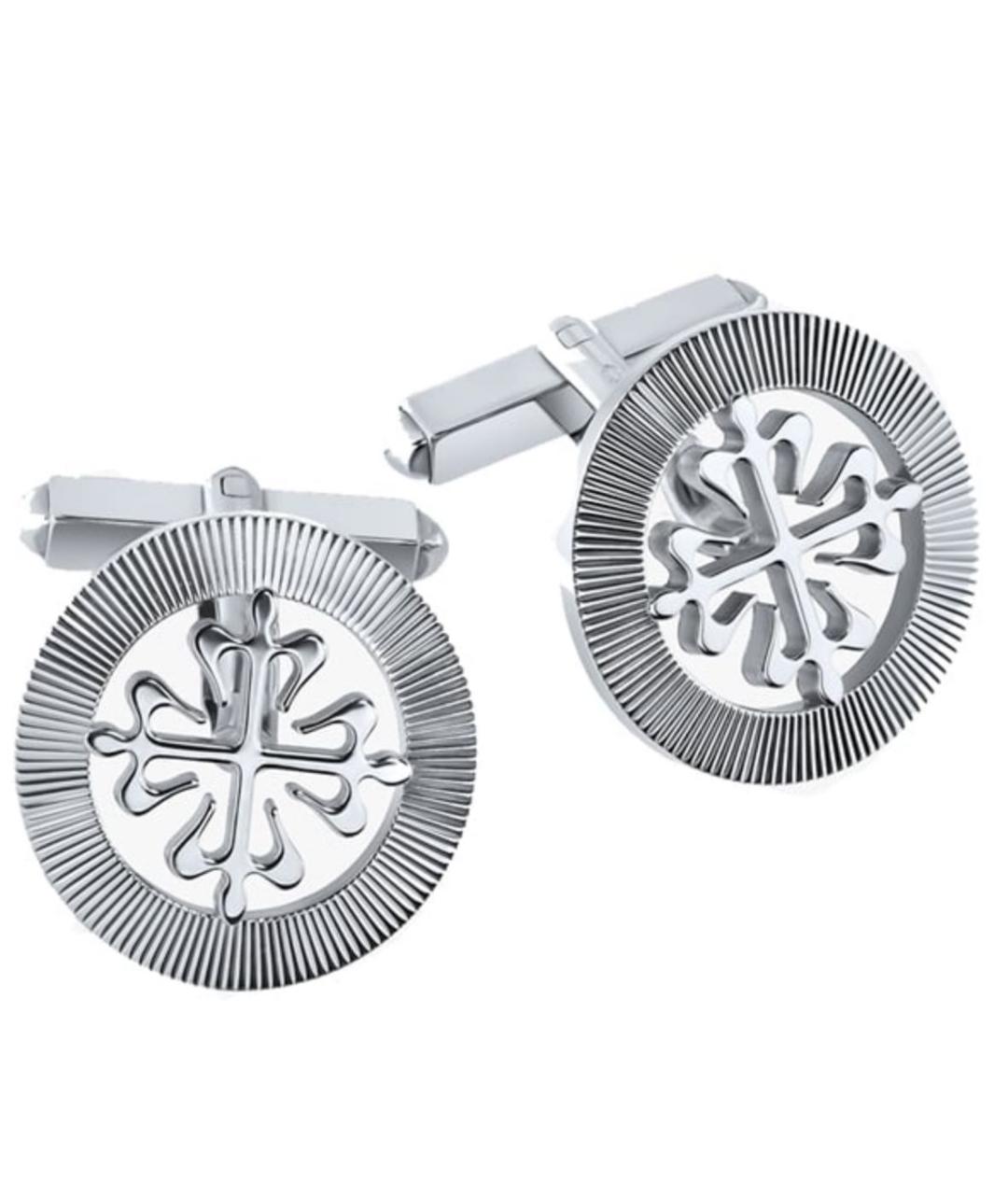 PATEK PHILIPPE Серебряные запонки из белого золота, фото 1