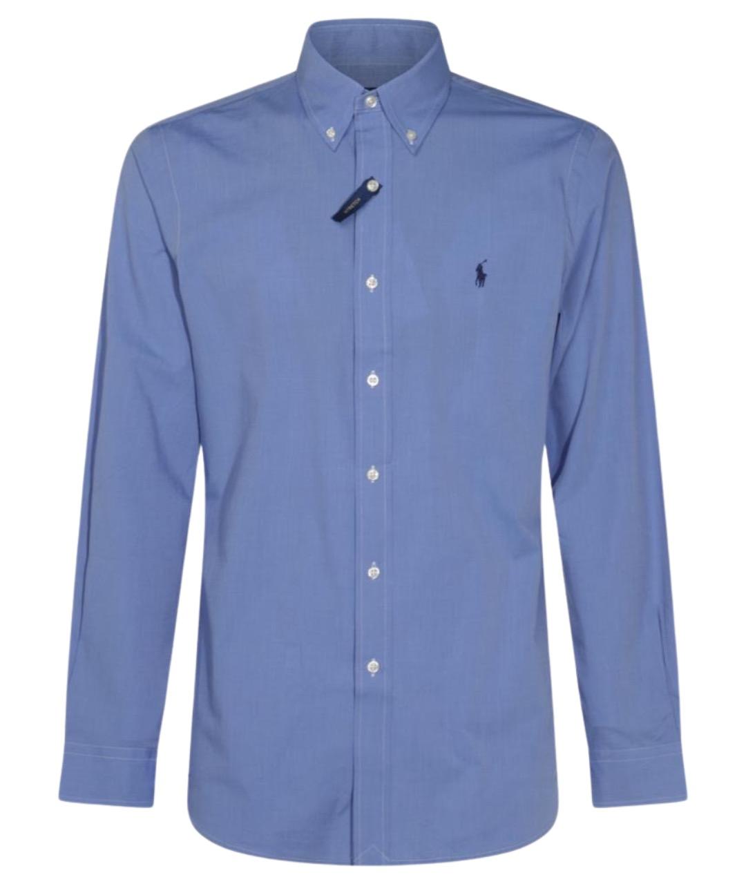 POLO RALPH LAUREN Голубая хлопковая классическая рубашка, фото 1